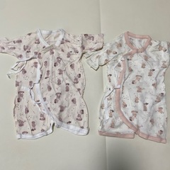ベビー肌着2枚セット　50-60 女の子