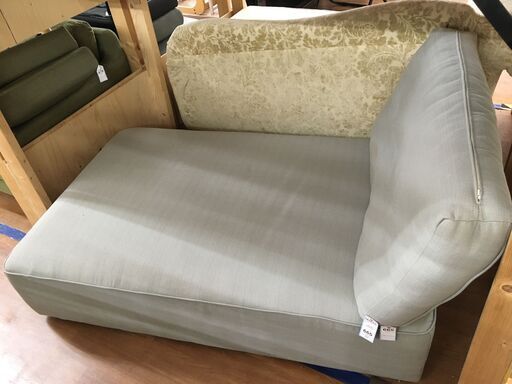 二人掛けソファーグレー　シミあり