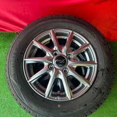 Euro stream　13インチ 4J PCD100 4穴 ET43 ダンロップwintermaxx 155/70R13の画像