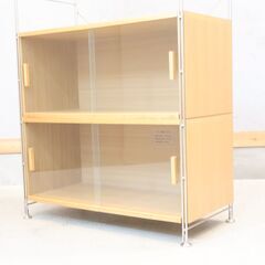 無印良品(MUJI)の人気のタモ材×ステンレスユニットシェルフ(ボックス