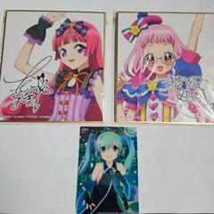アイドルアニメ色紙+カード