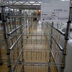 ★ジモティ割あり★  スチールラック シルバー H127×D46×W39 クリーニング済み OJ8080の画像