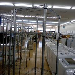 ★ジモティ割あり★  スチールラック シルバー H180×D45.5×W60 クリーニング済み OJ8081の画像