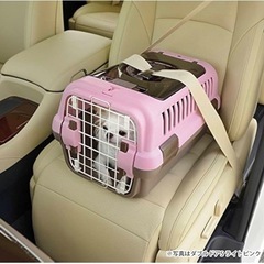 キャリーケースS・クレート リッチェル 犬猫用 シートベルト固定可能の画像