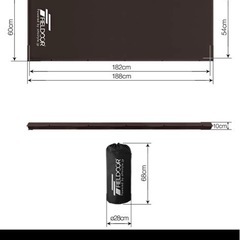 フィールドア  インフレーターマット幅60cm厚み10cmの画像