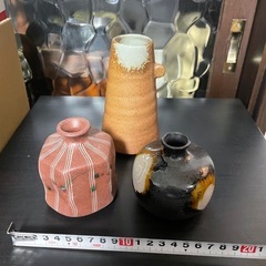 新品未使用箱入　ミニ花瓶　3点セットの画像