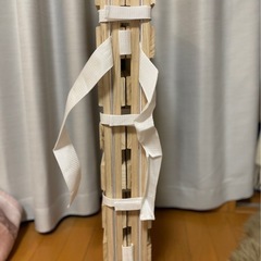 中古【ダブルサイズ/セミシングルにもなる　木製すのこ】折りたたみ 四つ折りの画像