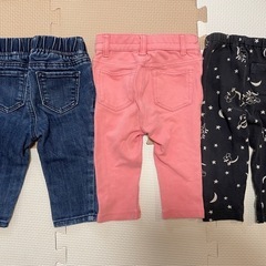 女の子　ベビーパンツ　ボトムス　80 3本セットの画像