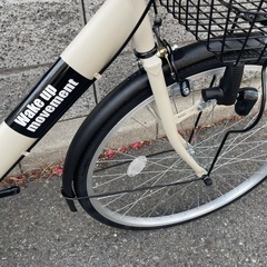 🔶新車🔶　26インチ　スタンダードモデル　大きいかご✨　LEDダイナモライト　ママチャリ　ファッションサイクル　自転車　点検調整永久無料✨　西宮市　の画像