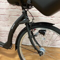 【大人用/アウトレット品】3人乗り対応自転車 丸石 ふらっかーずスティーナ 22/26型 新古自転車 マット黒色<自転車のオオムラ 静岡店>の画像
