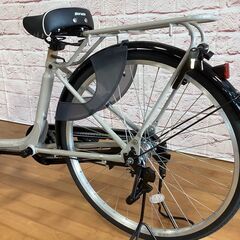 【大人用/アウトレット品】3人乗り対応自転車 丸石 ふらっかーずスティーナ 22/26型 新古自転車 グレー色<自転車のオオムラ 静岡店>の画像