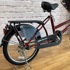 【大人用/アウトレット品】3人乗り対応自転車 丸石 ふらっかーずアクティブ 20型 新古自転車 赤色<自転車のオオムラ 静岡店>の画像