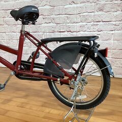 【大人用/アウトレット品】3人乗り対応自転車 丸石 ふらっかーずアクティブ 20型 新古自転車 赤色<自転車のオオムラ 静岡店>の画像