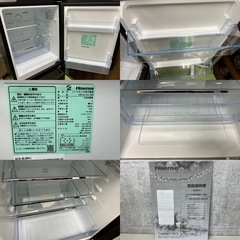 ※配送相談可/家電2点セット【2023年製/Hisense ハイセンス/135L 冷凍冷蔵庫 HR-G13C-BR/5.5kg 全自動洗濯機 HW-T55H】説明書付きの画像