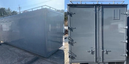 No.887 アルミバン 3t 車  アルミ 箱 バイク 倉庫 トラック コンテナ 米 保管庫 物置 DIY
