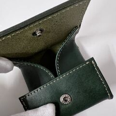 ヴァーコ リアルウッド コインケース グリーン系 ウッド×レザー 小銭入れ VARCO REALWOOD ☆ 札幌市 白石店 の画像