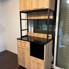 2/25まで！キッチン収納　クエス　ナチュラル　ウォールナット