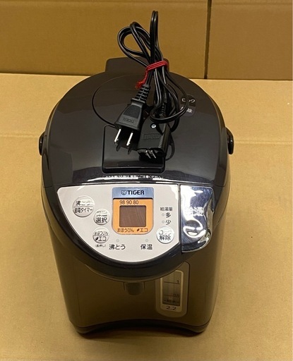 商談中　● 電気ポット　タイガー蒸気レスVE電気まほうびん　PIW-A220 2.2L 2022年製　動作確認済み