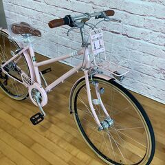 【大人用/アウトレット品】新車整備済  ブリヂストン マークローザ7S 27型外装7段ギア 新古自転車 シティ軽快車 ピンク色 <自転車のオオムラ 静岡店>の画像