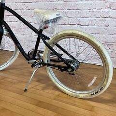 【大人用/アウトレット品】新車整備済 ビーチクルーザー風 自転車 26インチ 新古自転車 黒色<自転車のオオムラ 静岡店>の画像