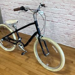 【大人用/アウトレット品】新車整備済 ビーチクルーザー風 自転車 26インチ 新古自転車 黒色<自転車のオオムラ 静岡店>の画像