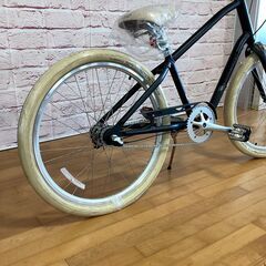 【大人用/アウトレット品】新車整備済 ビーチクルーザー風 自転車 26インチ 新古自転車 黒色<自転車のオオムラ 静岡店>の画像