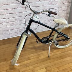 【大人用/アウトレット品】新車整備済 ビーチクルーザー風 自転車 26インチ 新古自転車 黒色<自転車のオオムラ 静岡店>の画像