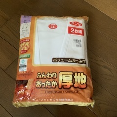グンゼ　メンズ　アンダーシャツ　厚地　長袖　LLサイズ　2枚組　新品