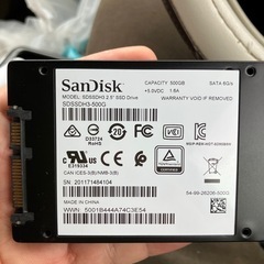 SAN　DISK SSD 500GB　PCパーツの画像