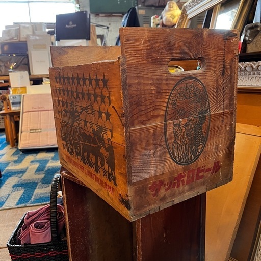 戦前に使用されていたレトロなサッポロビール木箱 サッポロビール