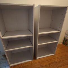 ホワイトのカラーボックス　2つ