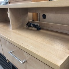 吉川木工テレビ台引き出し2個ナチュラル【トレファク堺福田店】