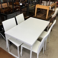 Y2502-676 ニトリ ダイニングテーブル セット イス4脚付き キズ汚れ有り バラ売り不可