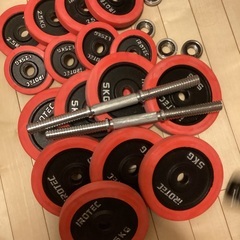 irotec アイロテック　ダンベル　ラバーケース付き　30kg...