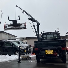 苫小牧発　ローン可　EL付き5MTサンバー　車検満タン　コミコミ　4ＷＤ　クレーン　プラウ　錆少ない！エアコン付き　本州車　5インチリフトアップの画像