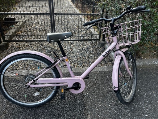 22インチ子供用　ビッケbikke自転車　オールドローズ　ピンク