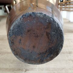 丹波焼 壺 棒縞文様 オブジェ 置物 花瓶 花器　/TJ-2329 2Fの画像