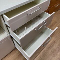 ☆ジモティ割あり☆ パモウナ 食器棚 ホワイト H210×W143×D58