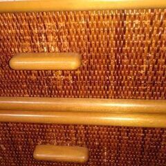 4段タンス　前面竹格子模様の画像