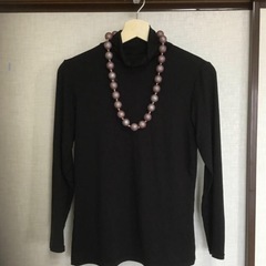 アンティーク風 パープル数珠ネックレスの画像