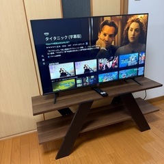 Hisense(ハイセンス)  43V型 4Kチューナー内蔵 液晶 テレビ 43E6G テレビ台 セット 美品