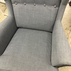 ☆値下げ☆ロ2502-682 IKEA ストラッドモン 1人掛け ソファ オットマン付き キズ汚れ有りの画像