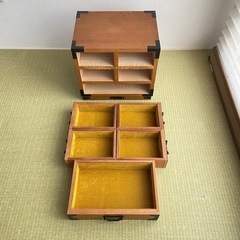 昭和レトロ 木製  箪笥 小物入れ 和家具 古民具 収納ケース 裁縫箱 年代物の画像