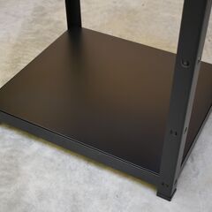 ≪zyt1915ジ限-中≫ IKEA/イケア シェルフユニット BROR/ブロール 幅65cm 奥行55cm 高さ110cm 65x55x110cm スチールラック/3段 黒/ブラック システム収納/おしゃれ/モノトーン 中古家具/宮城県仙台市 70210-08の画像
