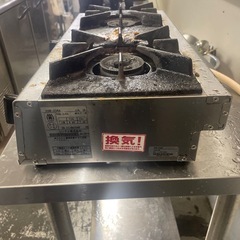 リンナイ　ガスコンロ　2口　作業台付きの画像
