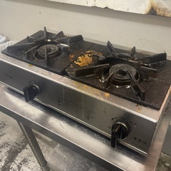 リンナイ　ガスコンロ　2口　作業台付きの画像