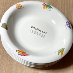 GREENS LIFE 野菜柄のお皿5枚セット