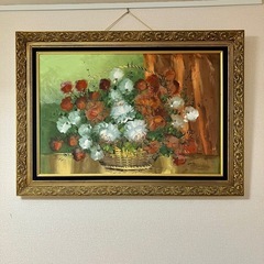 絵画・額縁・油絵・STELLO・薔薇・美術品・インテリア・雑貨