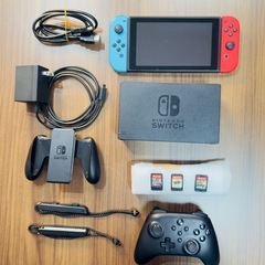 Nintendo Switch本体　ゲームソフト3種＆コントロー...