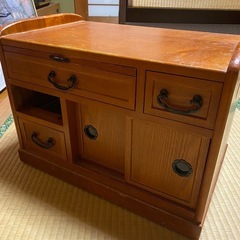 お茶置き台（下キャスター付き）の画像